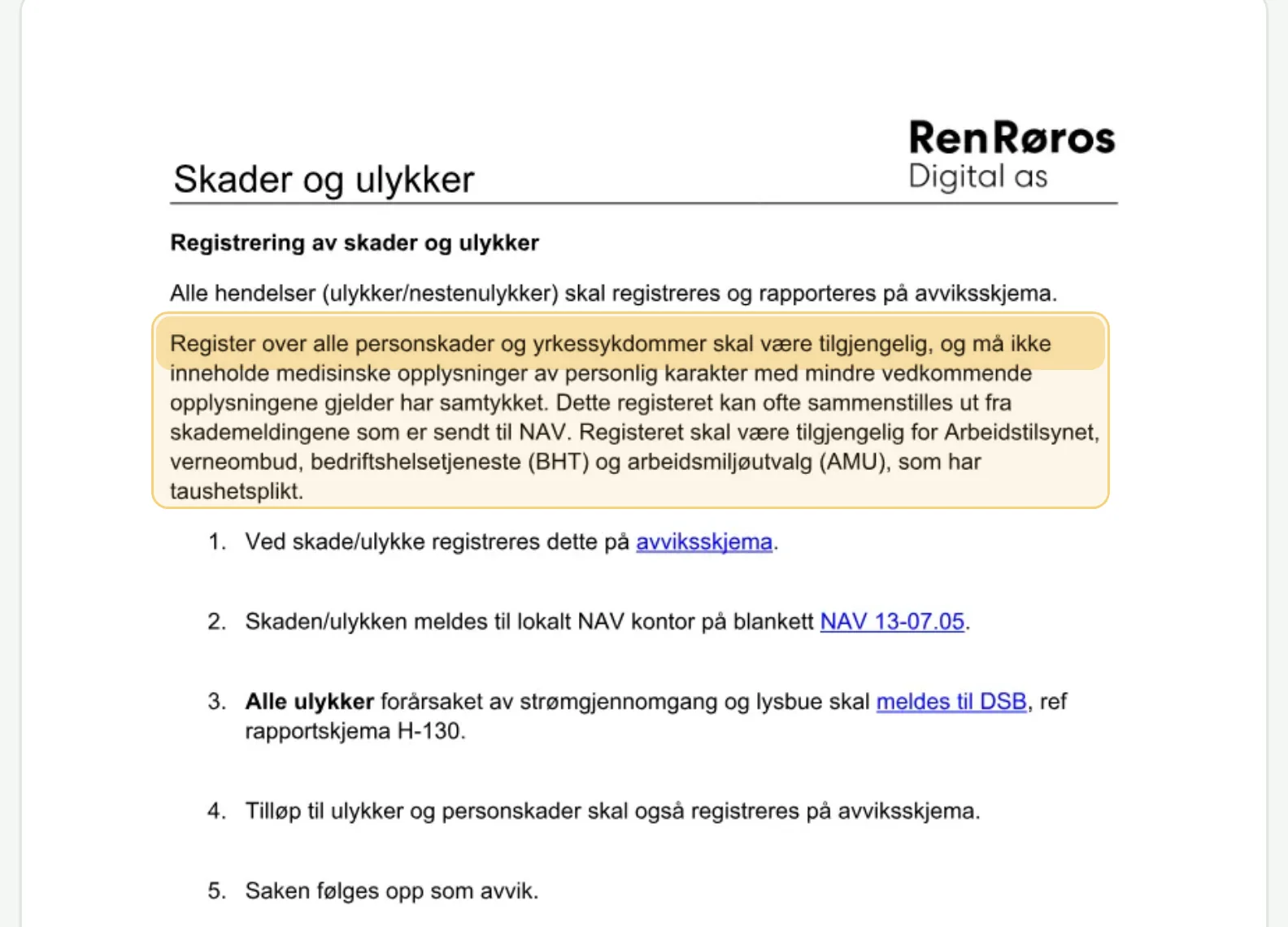 Originaldokumentet med sitatet markert